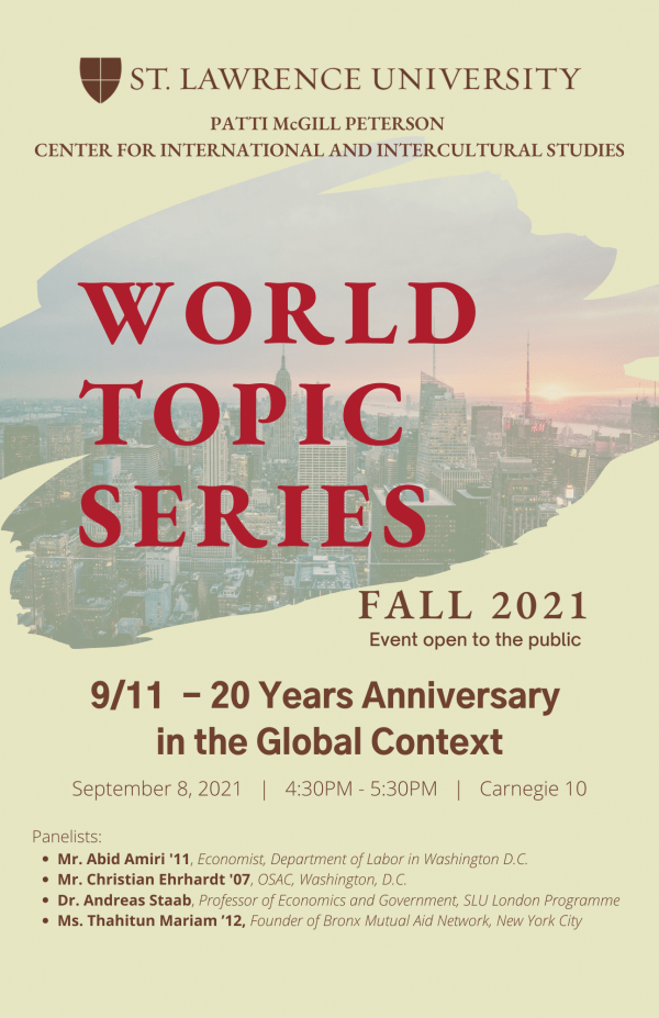 9/11 - 20 Years Anniversary in the Global Community (CIIS World Topic